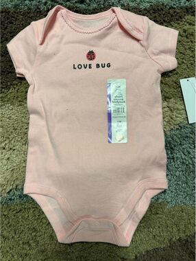 Walmart Pink Frost Short Sleeve Bodysuit for Baby 24M